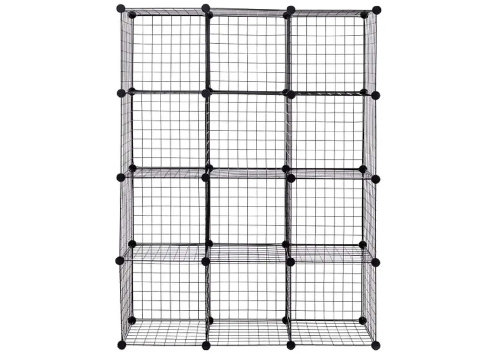 42" x 14" x 56" DIY 12-Cube Metal Grid Wire Storage Cubes