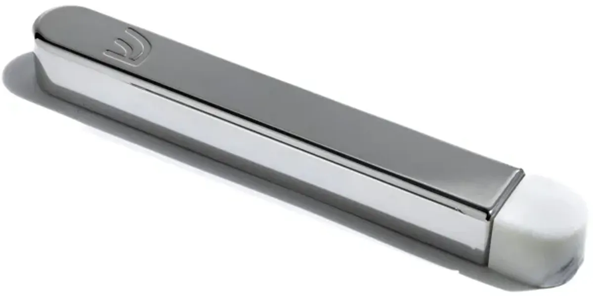 Coluna Mezuzah Large (6.5"), Marble & Silver