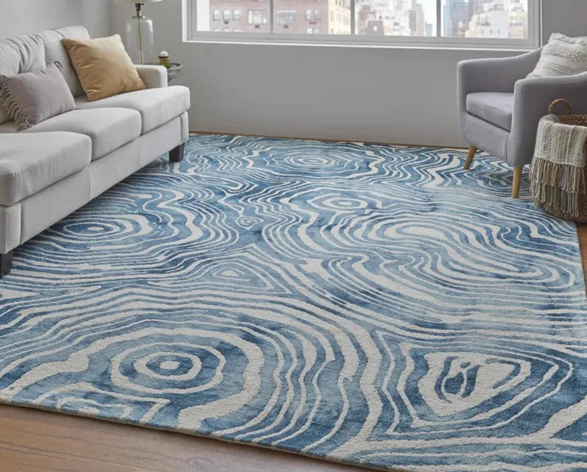 Lorrain 8920F Blue/Ivory 3'6" x 5'6" Rug