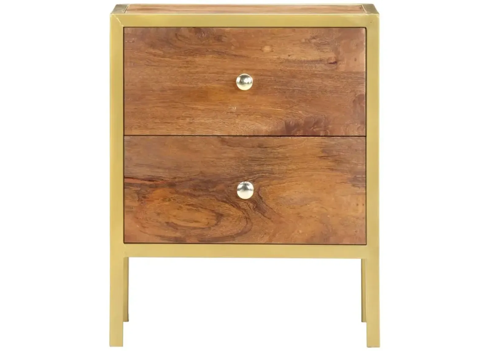 vidaXL Bedside Cabinet 15.7"x13.8"x19.7" Solid Mango Wood 5856