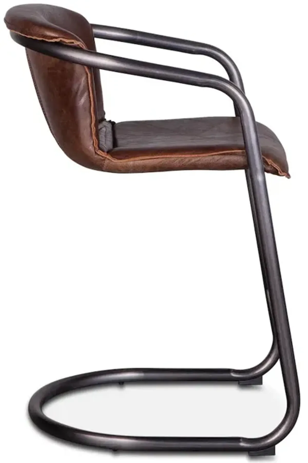 World Interiors Chiavari Leather Counter Chair Geisha Brown - Set Of 2