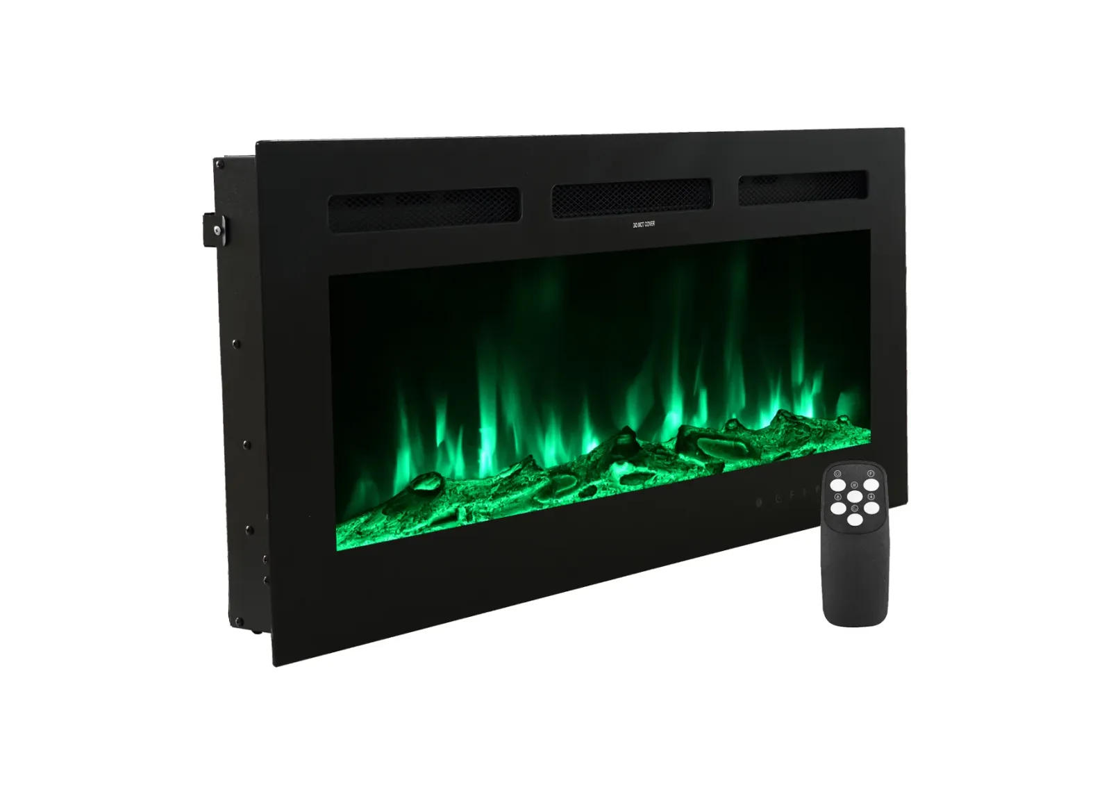 MONDAWE 36" Recessed Wall-Mounted Electric Fireplace 5000 BTU Heater with Remote Control