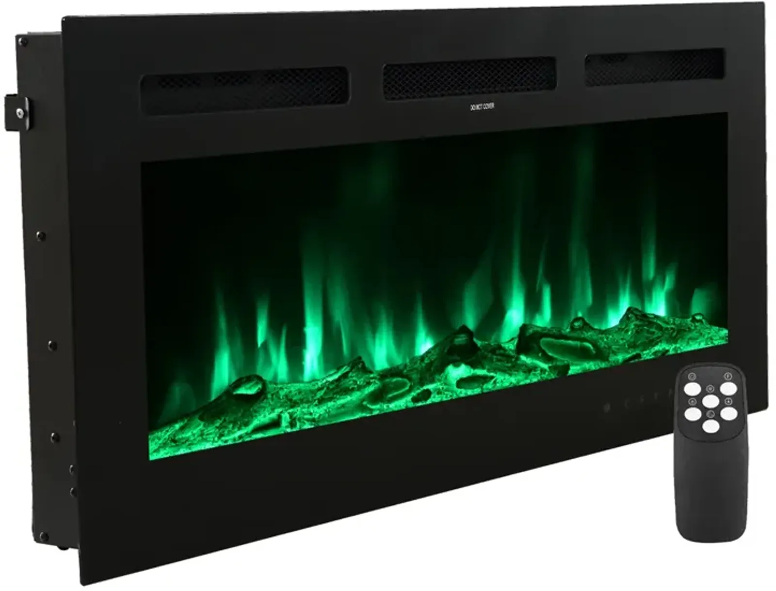 MONDAWE 36" Recessed Wall-Mounted Electric Fireplace 5000 BTU Heater with Remote Control