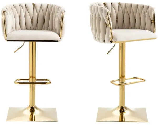 Streamdale Vintage Bar Stools With Back And Footrest Counter Height Dining Chairs