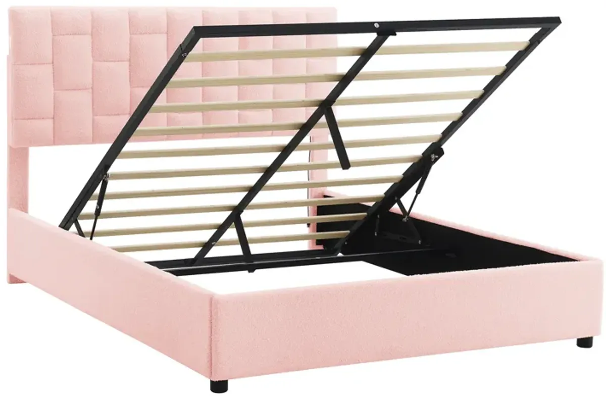 Merax Height-Adjustable Upholstered Headboard  Platform Bed