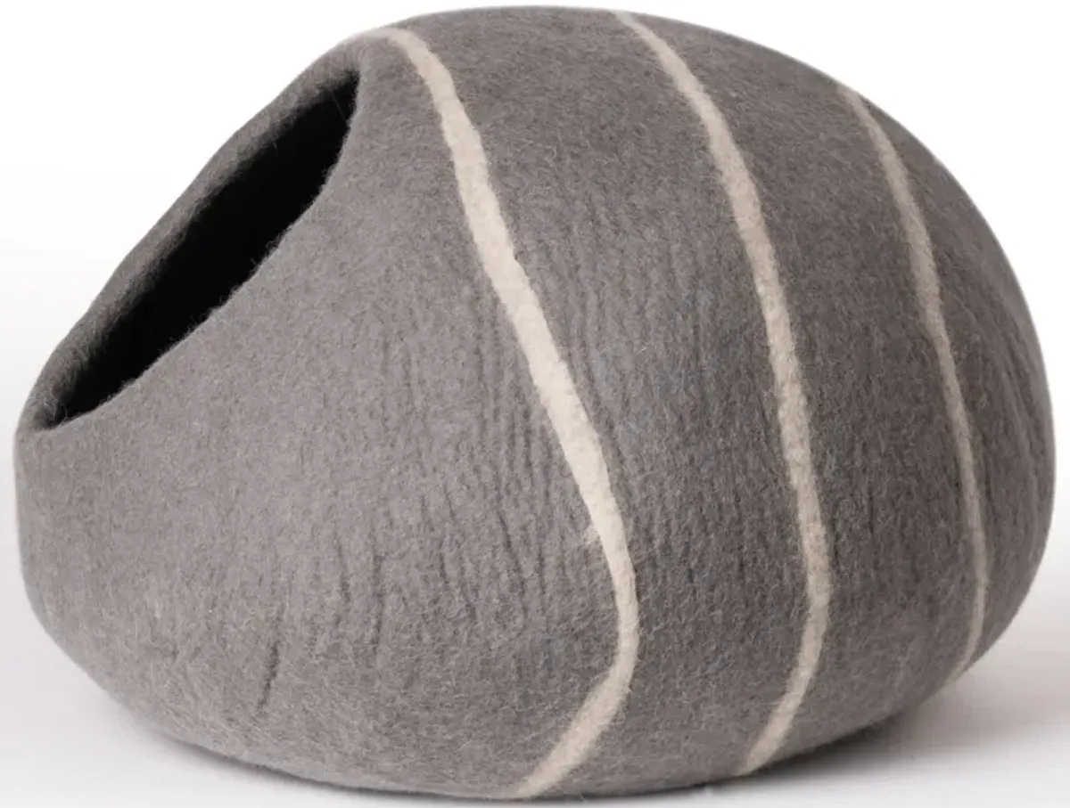 Cat Cave Bed - Handmade Wool Cat Bed Cave With Mouse Toy