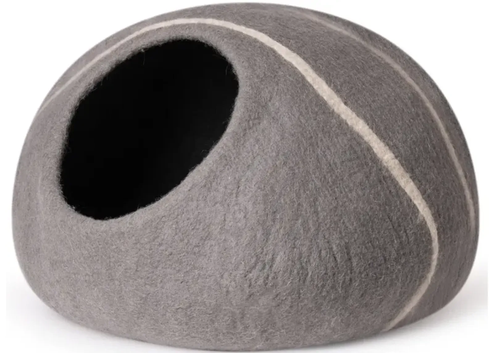 Cat Cave Bed - Handmade Wool Cat Bed Cave With Mouse Toy