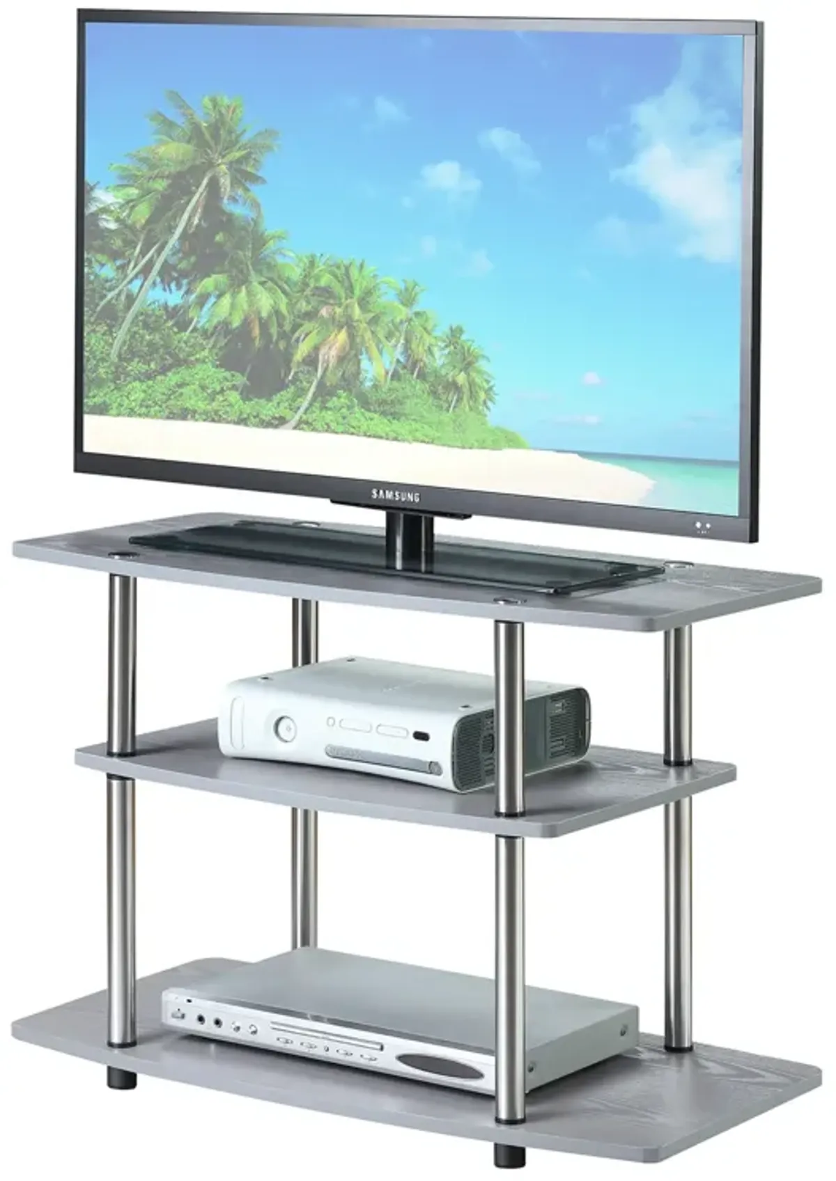 Convenience Concepts Designs2Go No Tools 3 Tier TV Stand