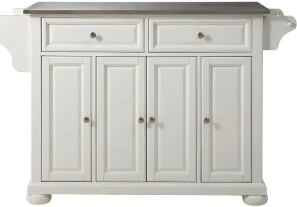 Alexandria Stainless Steel Top Full Size Kitchen Island/Cart
