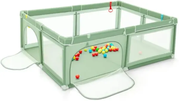 Hivvago Portable Baby Playpen with Ocean Balls and Handlebars
