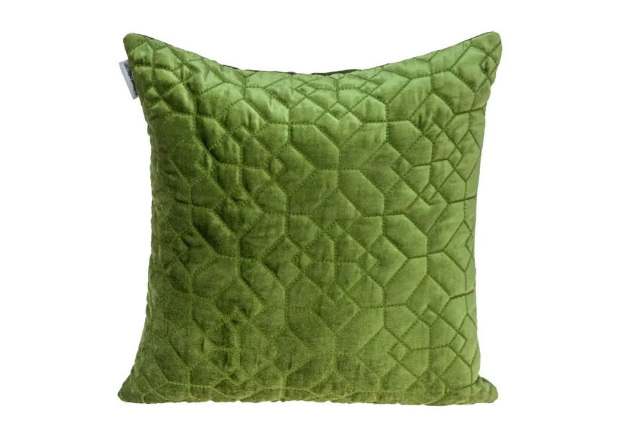 20" Green Transitional Square Throw Pillow