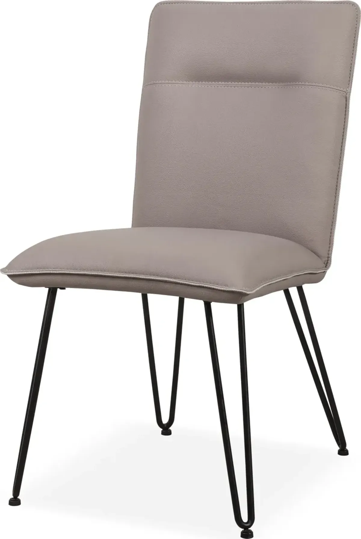 Demi Hairpin Leg Modern Dining Chair in Taupe - Set of 2