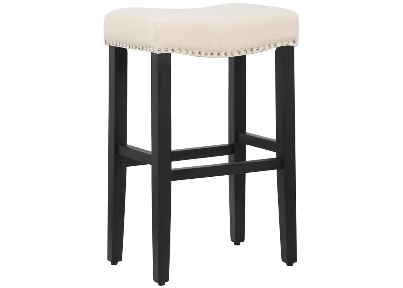 WestinTrends 29" Upholstered Backless Saddle Seat Bar Stool