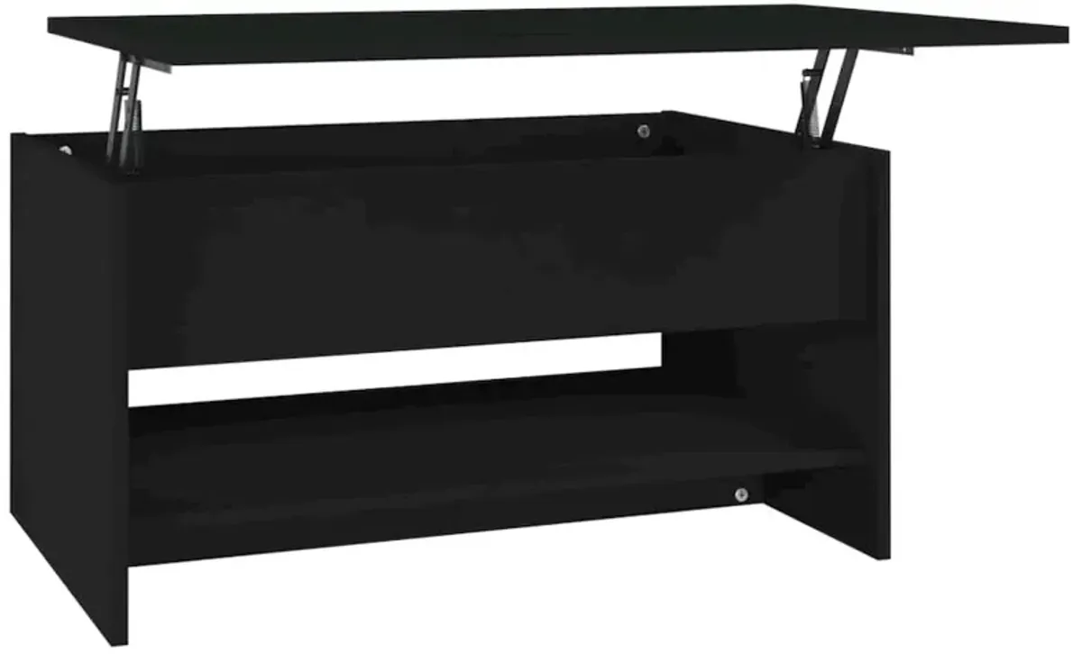 Coffee Table Black 31.5"x19.7"x15.7" Engineered Wood