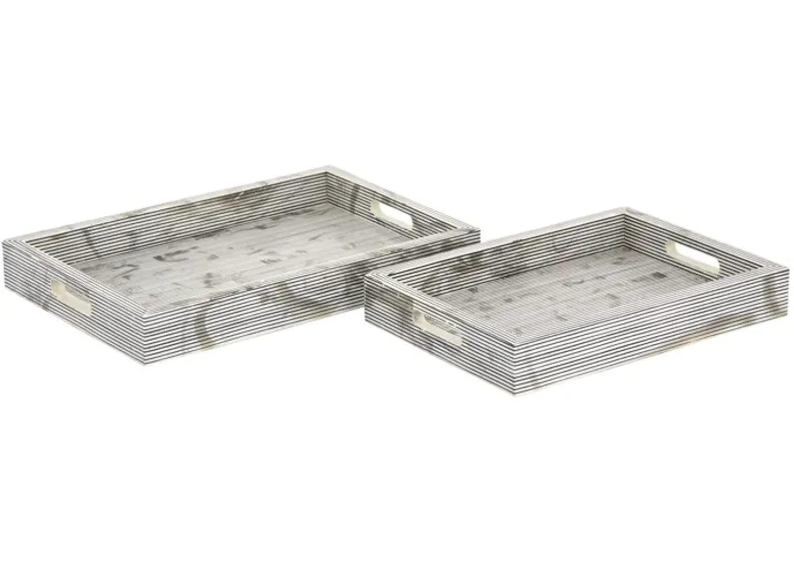 Eaton Etched Tray Set