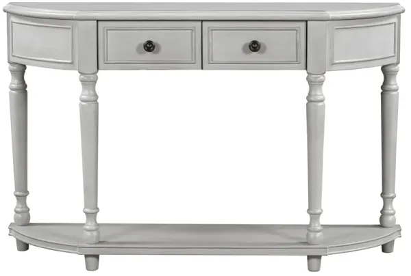 Merax Retro Circular Curved Design Console Table