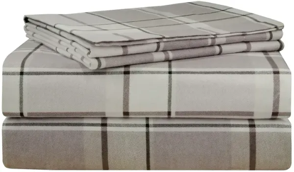 Pointehaven Super Heavy Weight 200 GSM 100% Soft Cotton Jensen Printed Flannel Deep Pocket 3 pc Sheet Set, Twin Extra Long