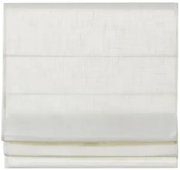 Gracie Mills Eulalie Cordless Lightweight Linen Blend Roman Shade - 27x64"