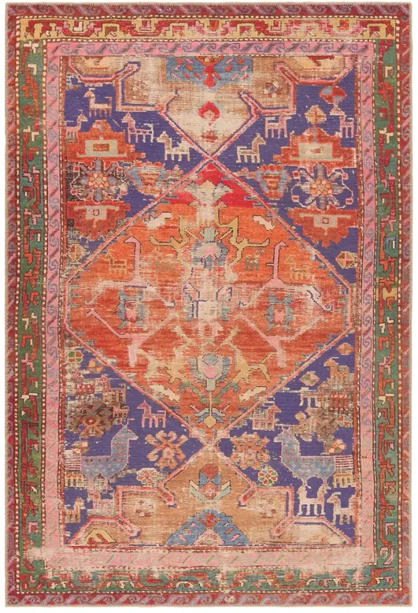 Garcia Sancho Orange 3' x 8' Runner Rug