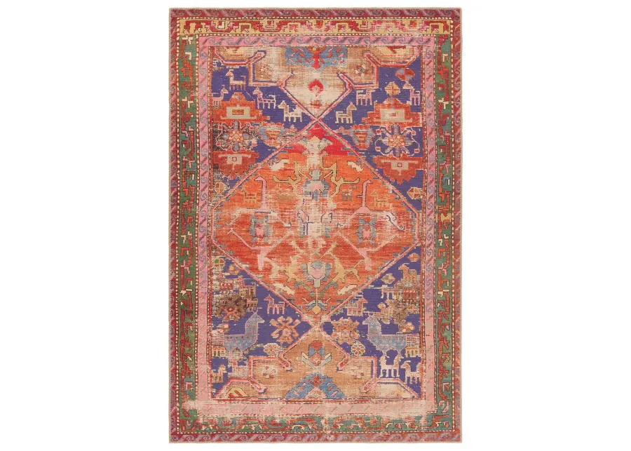 Garcia Sancho Orange 3' x 8' Runner Rug