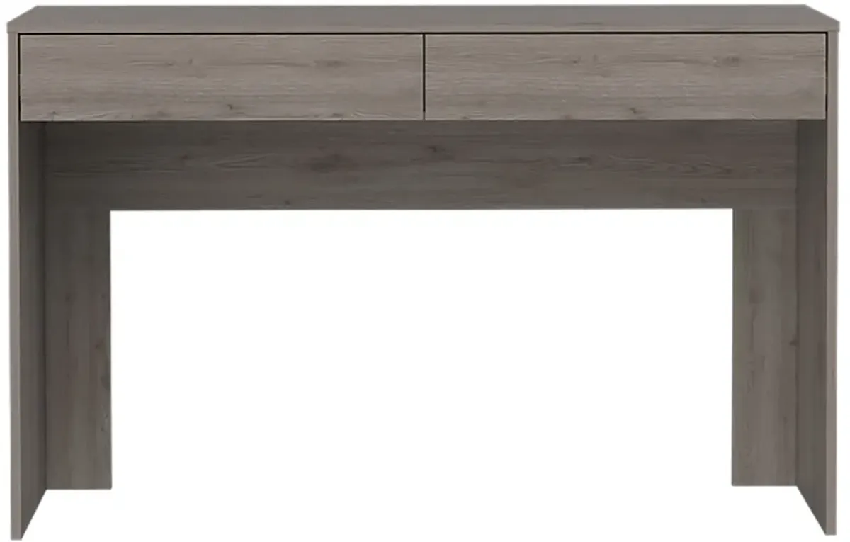DEPOT E-SHOP Acanto 2 Drawer Writing Computer Desk, Light Gray