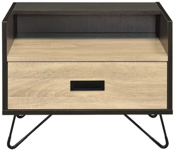 Melkree Accent Table, Oak Black Finish