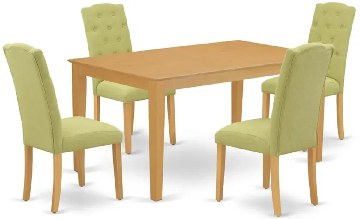 Dining Room Set Oak, CACE5-OAK-07