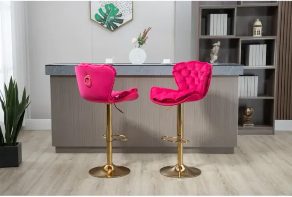 Bar Stools With Back And Footrest Counter Height Dining Chairs Set of 2