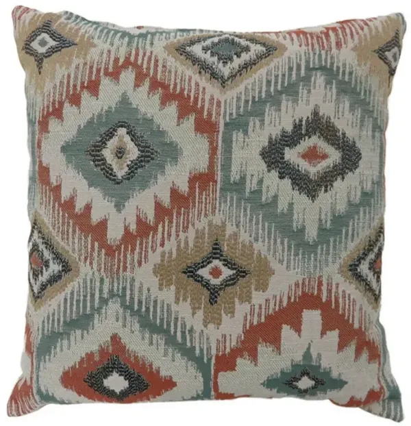 Contemporary Style Diamond Patterned Set of 2 Throw Pillows, Multicolor-Benzara
