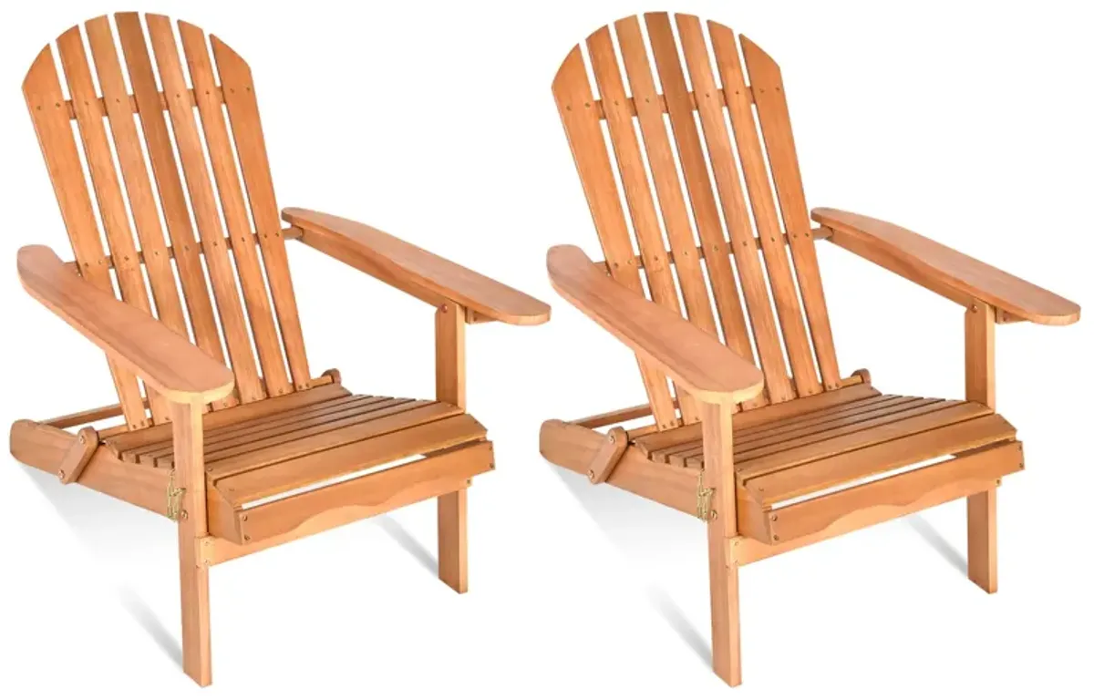 Eucalyptus Chair Foldable Outdoor Wood Lounger Chair