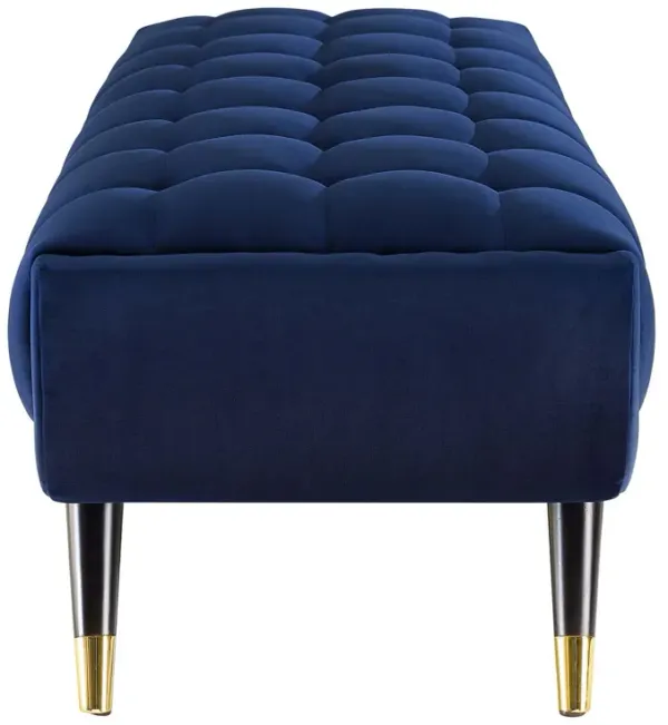 Adept 60" Performance Velvet Bench-Benzara