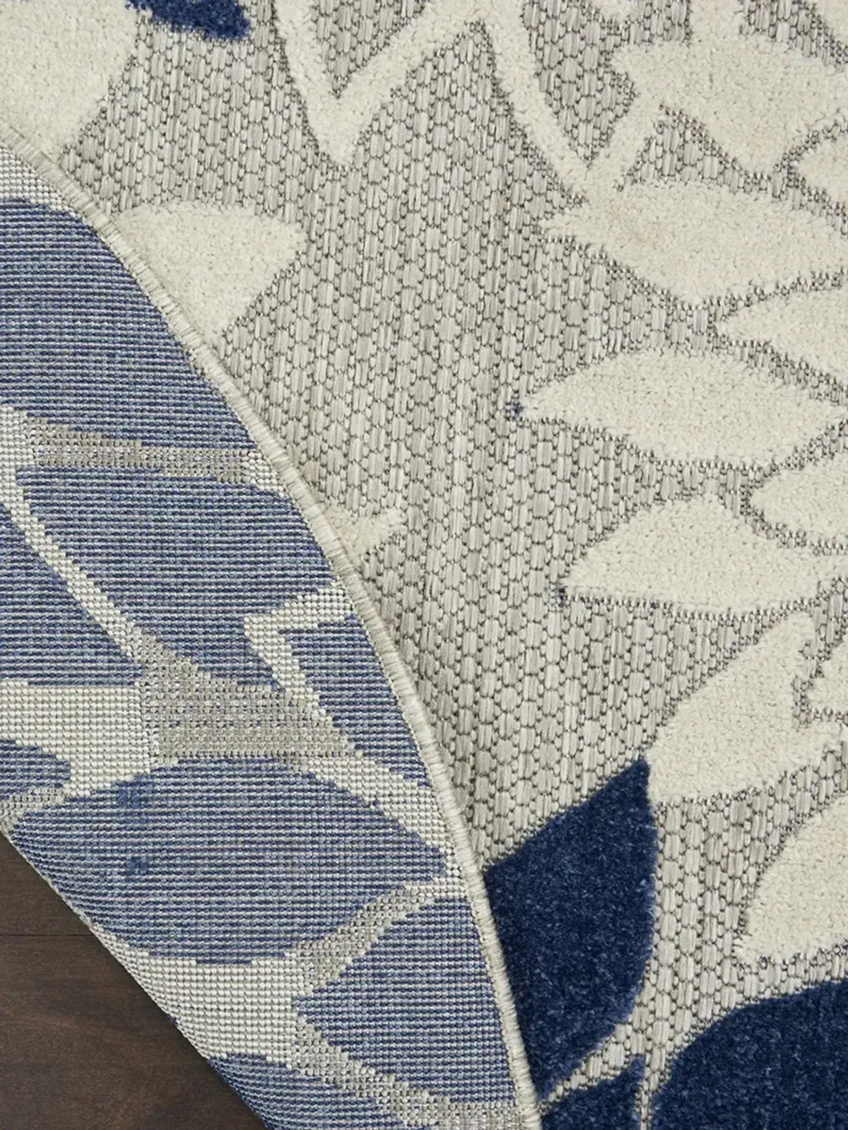Aloha ALH05 Ivory/Navy 5'3" x Round Rug