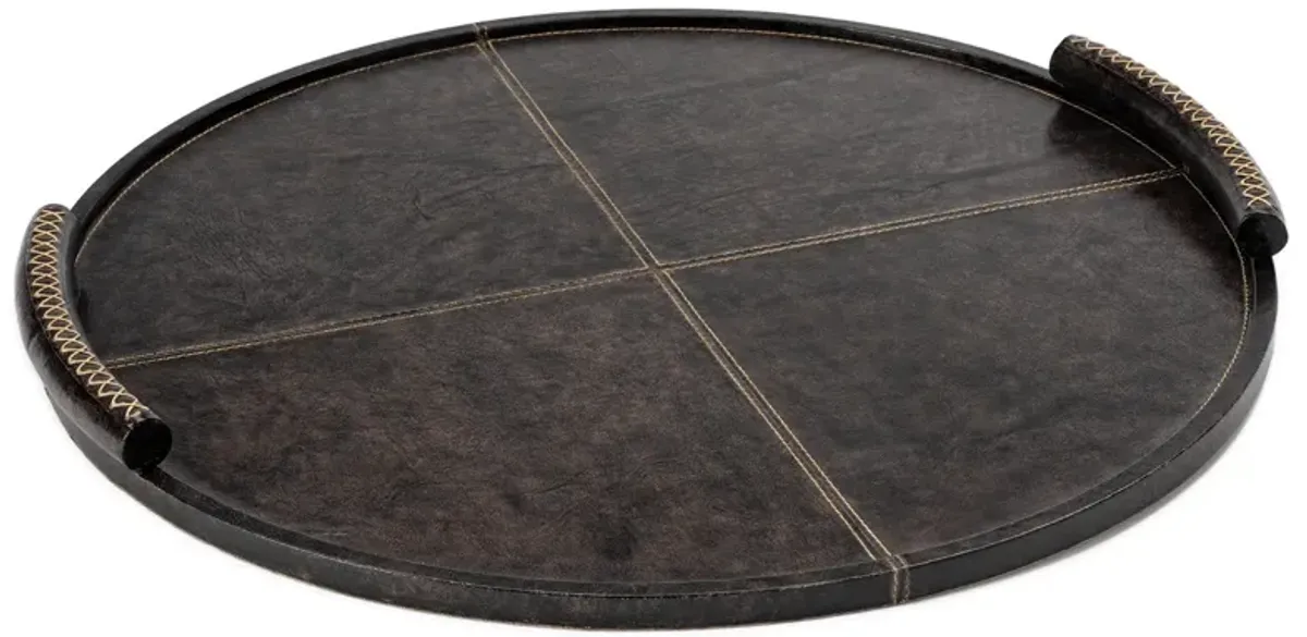 Forte Leather Tray Round Large