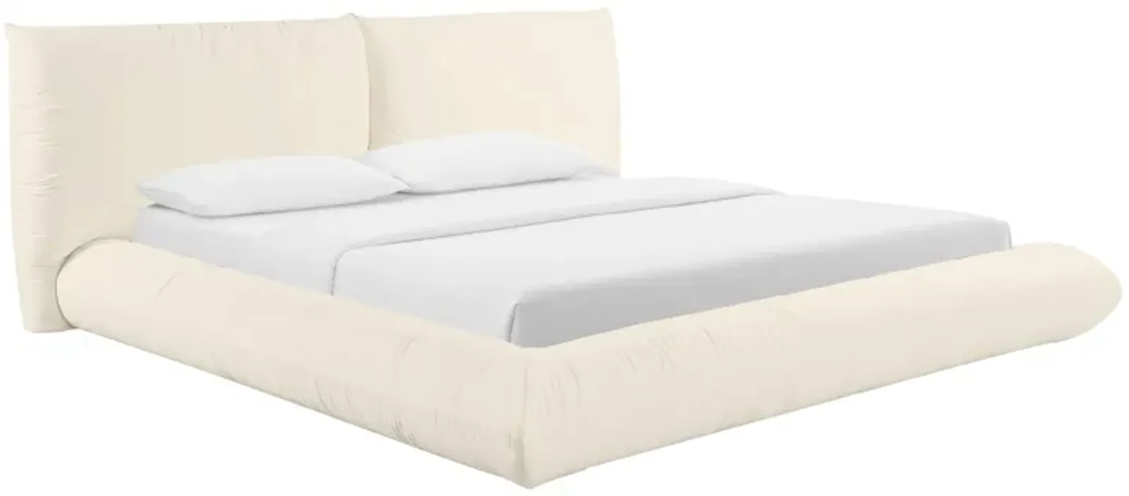 Romp Cream 100% Recycled Linen King Bed