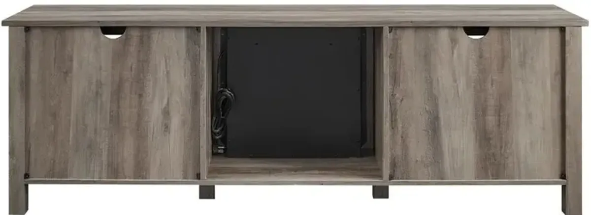 Belen Kox Farmhouse Fireplace TV Stand - Grey Wash, Belen Kox