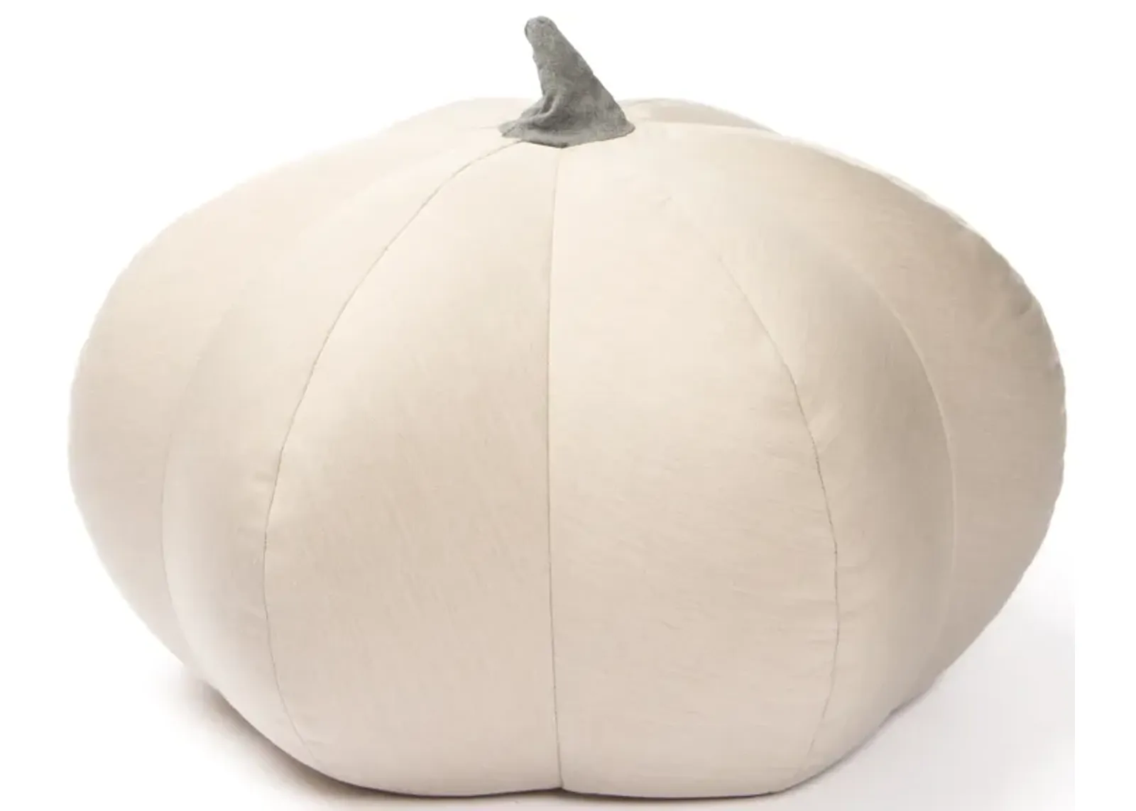 Jaxx Pumpkin Pouf - Luxurious Ottoman for Fall & Halloween Décor - Indoor/Outdoor Sunbrella Flax