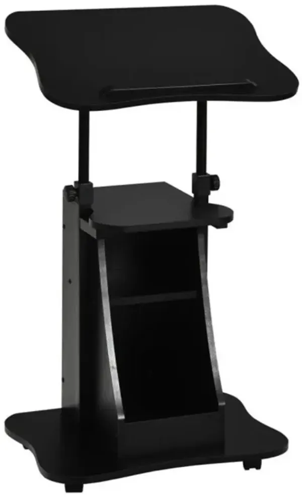 Hivvago Sit-to-Stand Laptop Desk Cart Height Adjustable with Storage