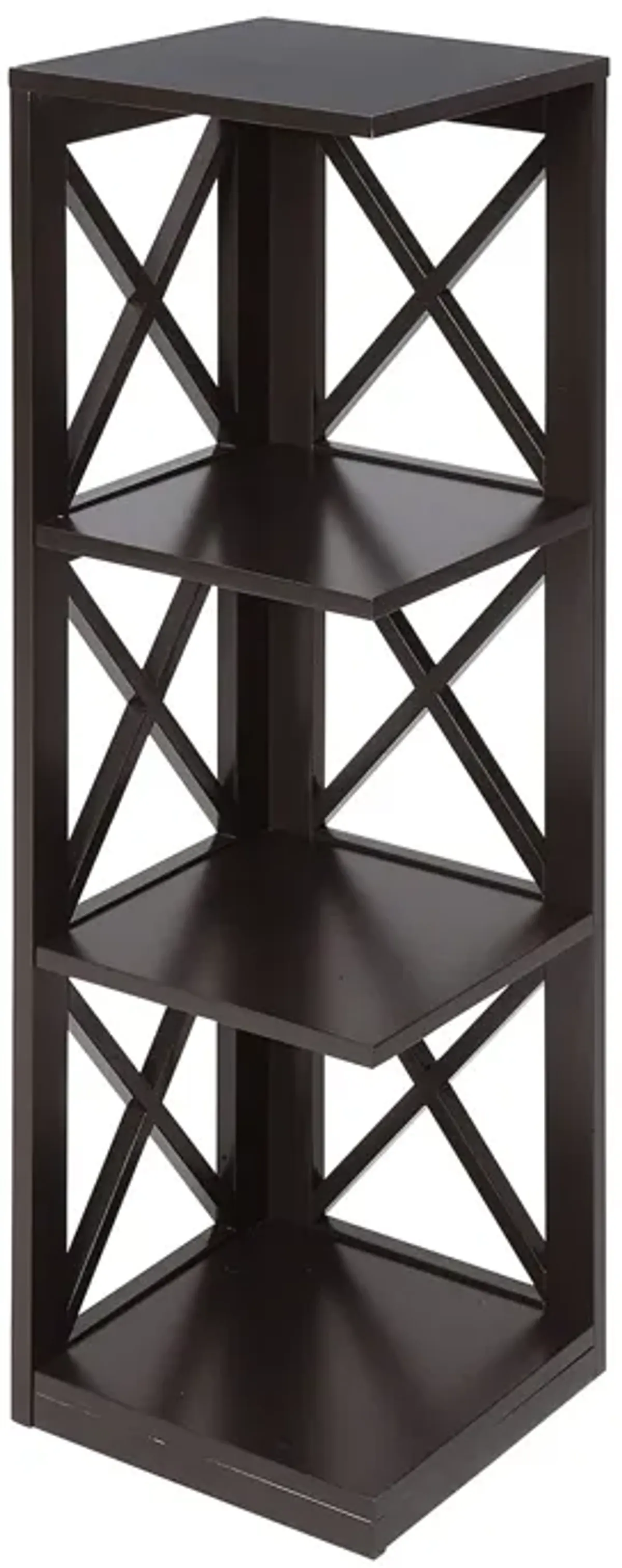 Convenience Concepts Oxford 3 Tier Corner Bookcase, Espresso