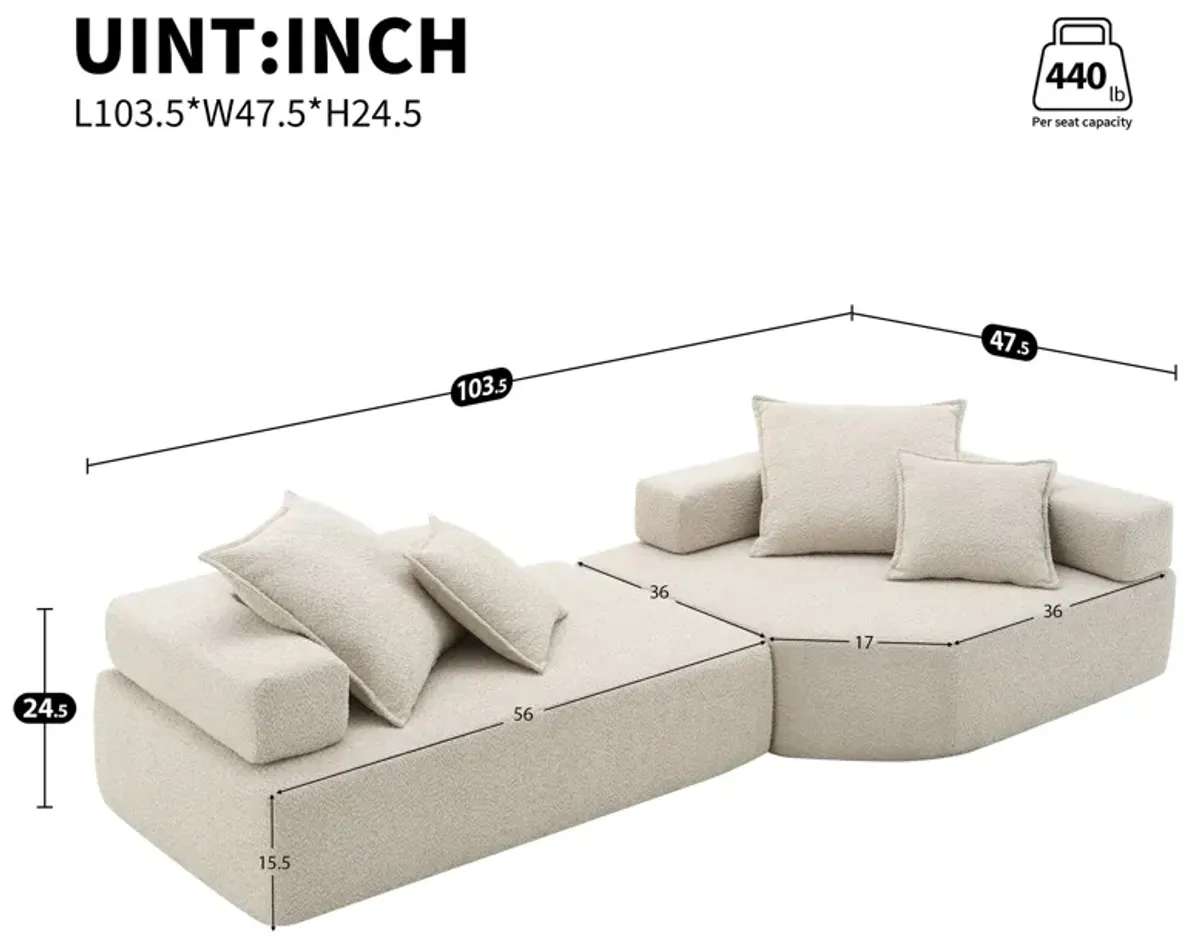 Merax Oversized Modular L Shaped Sectional Sofa