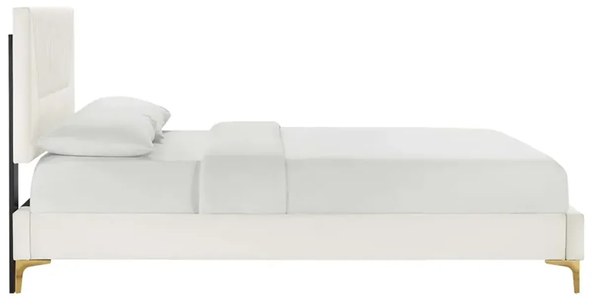 Modway - Yasmine Channel Tufted Performance Velvet Queen Platform Bed