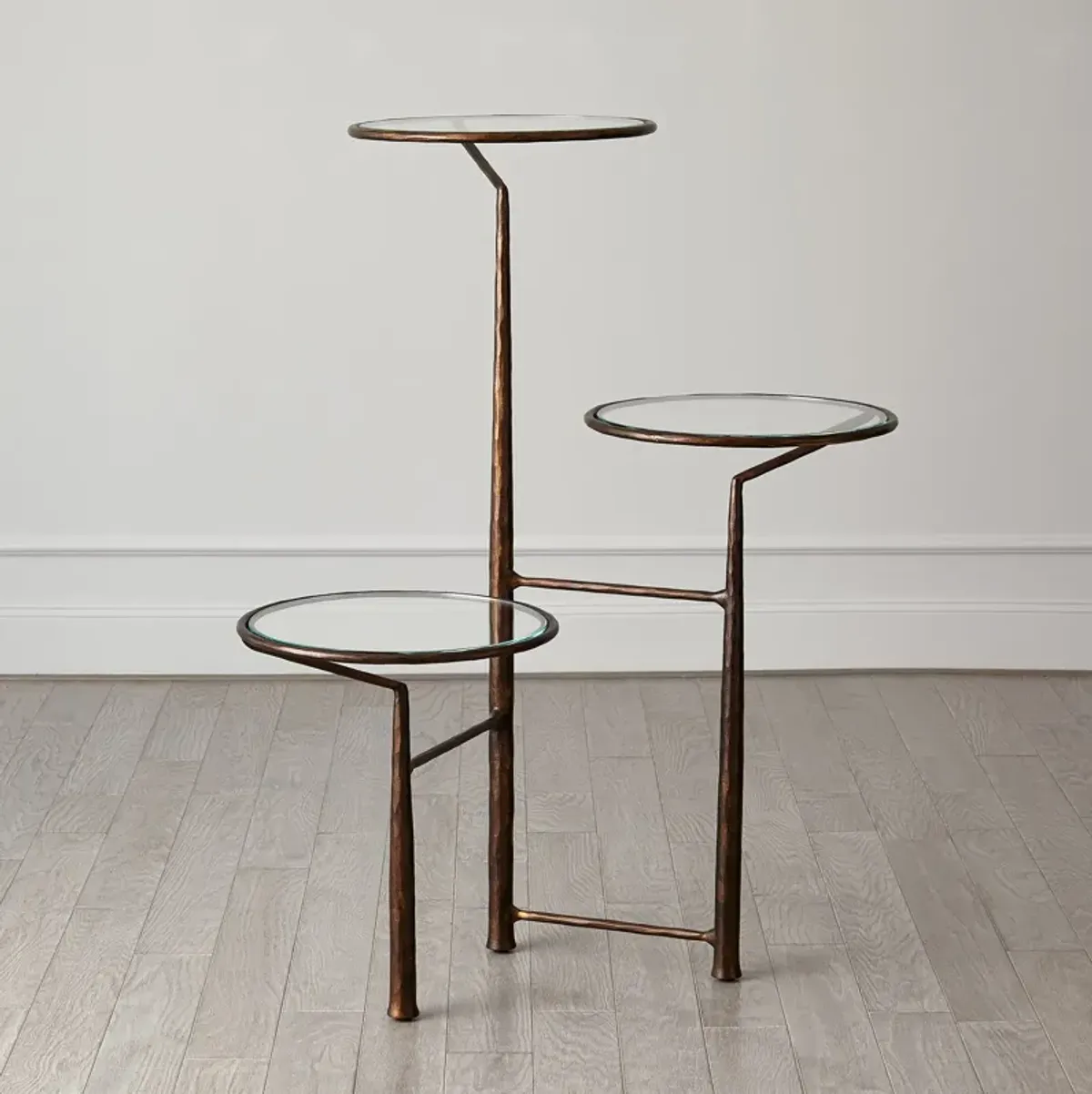 Unity Pedestal with Glass-Bronze