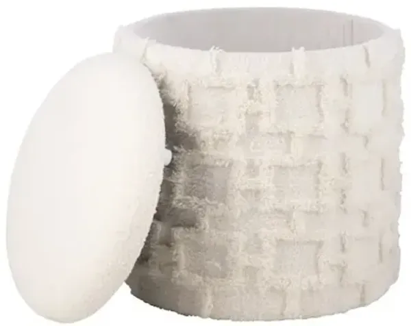 Carolina Chair & Table Handwoven Morpheus Solid Fabric Storage Ottoman