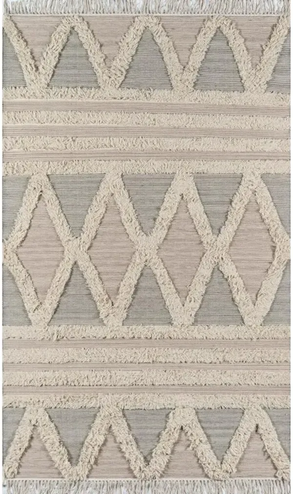 Momeni Contemporary Rectangle Area Rug, Beige, 5' X 7'