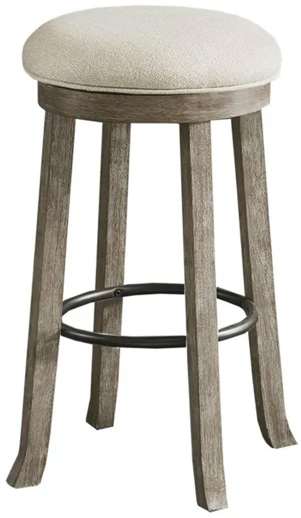 Gracie Mills Duncan Swivel Elegance Backless Bar Stool