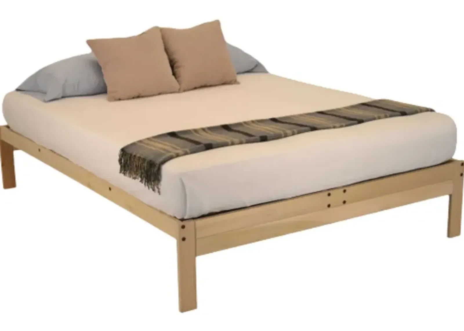 Hivvago Twin XL Solid Wood Wood Platform bed Frame - Made in USA