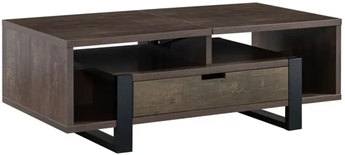 Coffee Table Walnut Oak Black