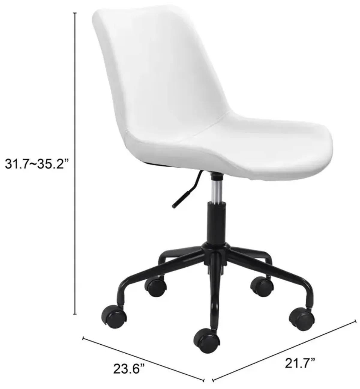 Belen Kox PureComfort Byron Mid-Back Office Chair - White, Belen Kox