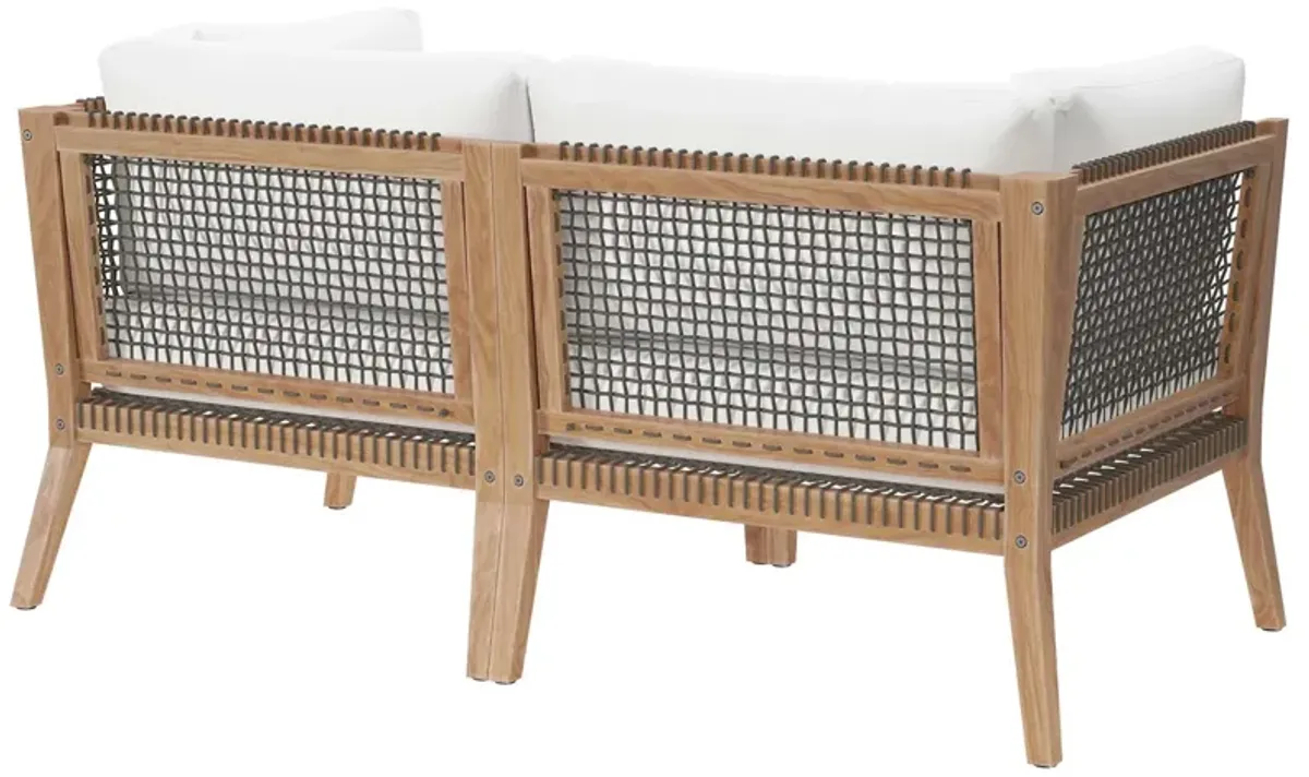 Modway - Clearwater Outdoor Patio Teak Wood Loveseat