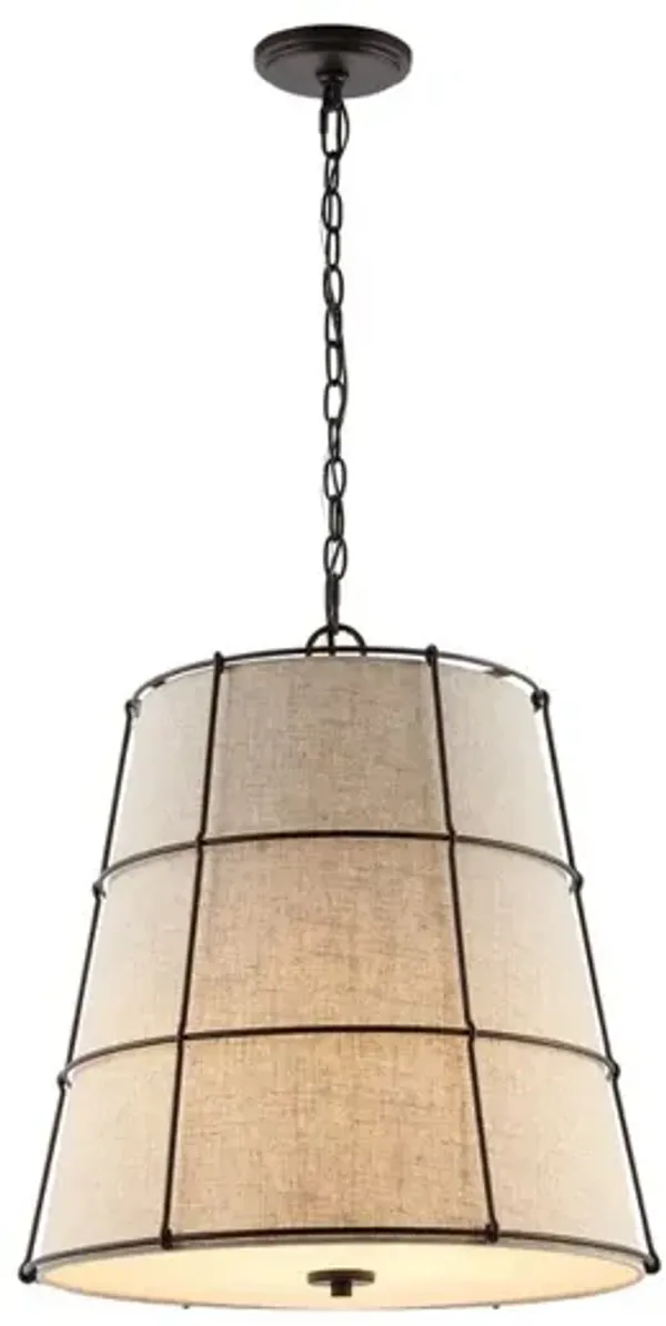 Silas 3-Light Rustic Farmhouse Iron LED Pendant