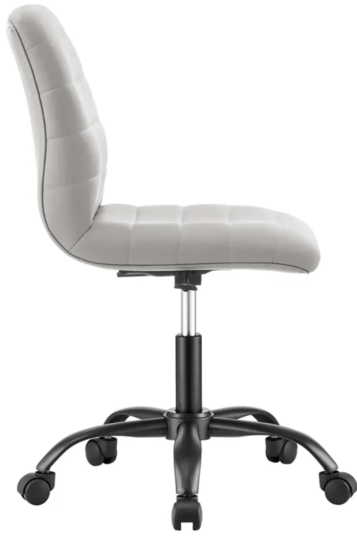 Ripple Armless Vegan Leather Office Chair